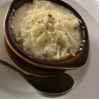 French onion soup at Delice & Sarrasin in New York City