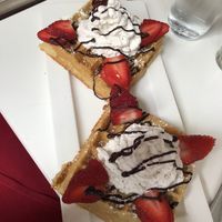 Almond milk waffles at Delice & Sarrasin in New York City