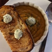 Carrot soup at Delice & Sarrasin in New York City