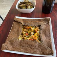 Savoury crepe and Brussel sprouts   at Delice & Sarrasin in New York City