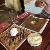 crepes and pudding  at Delice & Sarrasin in New York City