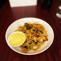 Tagliatelle with Vegan Sea Food at Delice & Sarrasin in New York City