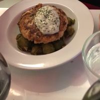 crab cake entree was so so good !  at Delice & Sarrasin in New York City