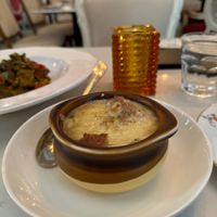 French onion soup   at Delice & Sarrasin in New York City
