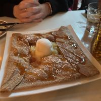 Crepe with apple, salted caramel and vanilla icecream    at Delice & Sarrasin in New York City