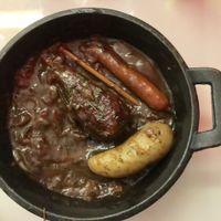 Cow au Vin (half eaten) at Delice & Sarrasin in New York City