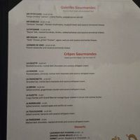 Menu at Delice & Sarrasin in New York City