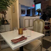 Table near bathroom   at Delice & Sarrasin in New York City