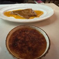 Orange crème brûlée and dessert crepe   at Delice & Sarrasin in New York City