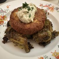 Best crab cake ever!  at Delice & Sarrasin in New York City