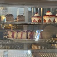 Fraisier cake is as good as the show was. But I don’t know what to do with these tossed salads and scrambled tofu    at Delice & Sarrasin in New York City