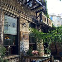 the patio in the back at Delice & Sarrasin in New York City