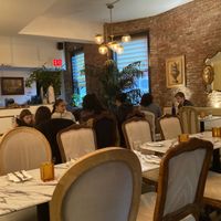 Inside tables at Delice & Sarrasin in New York City