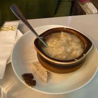 French onion soup at Delice & Sarrasin in New York City