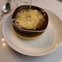 French onion soupp  at Delice & Sarrasin in New York City