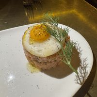 Salmon and quail egg  at Delice & Sarrasin in New York City
