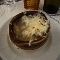 French onion soup  at Delice & Sarrasin in New York City