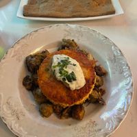 the crab cake at Delice & Sarrasin in New York City