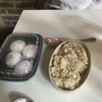 Double Dessert! Lavender Rice Pudding + Macaroons  at Delice & Sarrasin in New York City