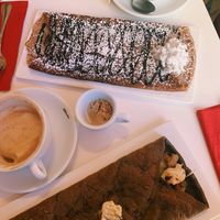 Cappuccinos and crepes! at Delice & Sarrasin in New York City
