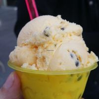 Passionfruit gelato at Gelateria on the Docks in Docklands