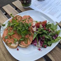 Salmon sandwich at Plant by Kat's Kitchen in Keswick
