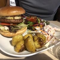 The aussie burger  at Plant by Kat's Kitchen in Keswick