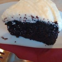 vegan chocolate cake with mint icing at Plant by Kat's Kitchen in Keswick