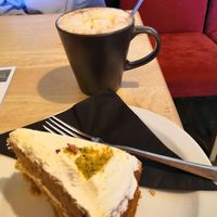 Rose and pistachio cake at Plant by Kat's Kitchen in Keswick