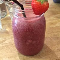 Banana berry customized smoothie  at Plant by Kat's Kitchen in Keswick