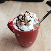 Hot chocolate  at Plant by Kat's Kitchen in Keswick