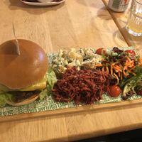 Bacon sheese burger  at Plant by Kat's Kitchen in Keswick