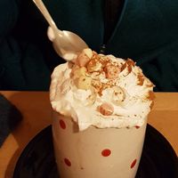 Vegan hot chocolate at Plant by Kat's Kitchen in Keswick