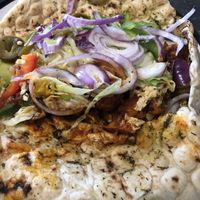 Veggie Chilli Chick’n Naan with vegan cheese  at Veggie Supreme in Wolverhampton