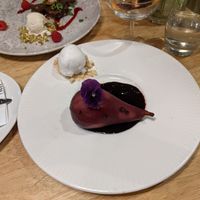 Mulled-wine poached pear at The Allotment in Manchester