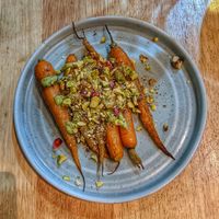 Roasted baby carrots at The Allotment in Manchester