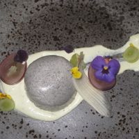 Black Sesame Panna Cotta (Jan 2017) at The Allotment in Manchester