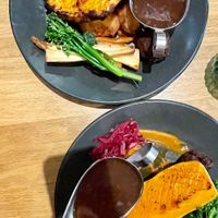 Sunday roast. One butternut squash, one celeriac steak. Both equally as delicious.   at The Allotment in Manchester