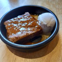 Vegan Sticky Toffee Pudding with Vegan Vanilla Ice Cream! at The Allotment in Manchester