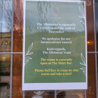 Friday 5th December at The Allotment in Manchester