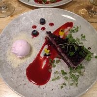 Blueberry cheesecake at The Allotment in Manchester