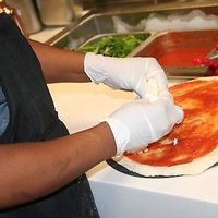 Fresh pizza awaits! at Doughocracy in Geneva