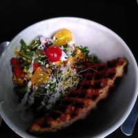 Brouillade de tofu et gaufre salée, une merveille ! at Joy Healthyfood in Montpellier