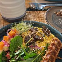 The tofu option at the brunch  at Joy Healthyfood in Montpellier