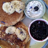 Blueberry Pancakes at Joy Healthyfood in Montpellier
