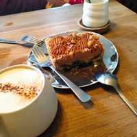 Cake and coffee at Joy Healthyfood in Montpellier
