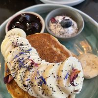 Blueberry pancakes  at Joy Healthyfood in Montpellier
