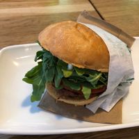 vegan burger at Friends & Brgrs in Copenhagen