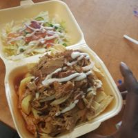 Mixed Vonner and Chips at The Veggie Chippy in Birmingham