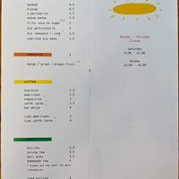 Menu page at Ataya Caffe at ATAYA in Berlin